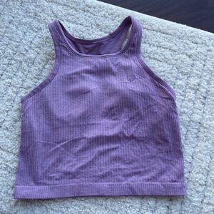 Lululemon Ebb to Street High Neck Cropped Tank Purple Size 6